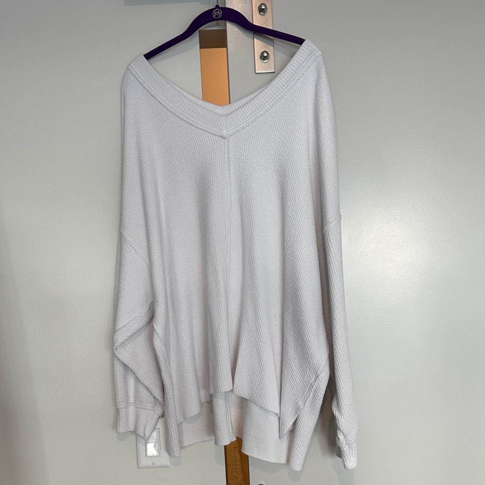Aerie Off-the-Shoulder Cream Sweater